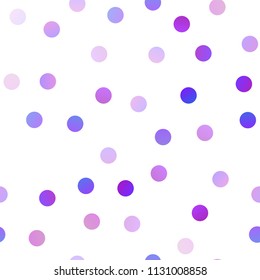 Light Pink, Blue vector seamless texture with disks. Glitter abstract illustration with blurred drops of rain. Beautiful design for your business natural advert.