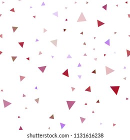 Light Pink, Blue vector seamless texture in triangular style. Triangles on abstract background with colorful gradient. Smart design for your business advert.