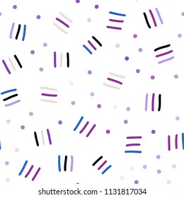 Light Pink, Blue vector seamless background with lines, ovals. Decorative abstract design of repeating lines, circles. Template for business cards, websites.