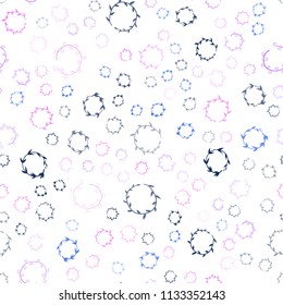 Light Pink, Blue vector seamless backdrop with dots. Blurred decorative design in abstract style with bubbles. New design for ad, poster, banner of your website.