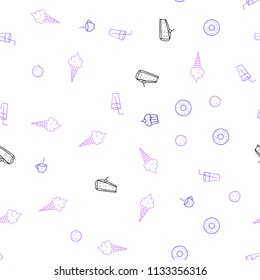 Light Pink, Blue vector seamless pattern with fresh ingredients. Glitter abstract sketch with gourmet food. Design for ad, poster, banner of cafes or restaurants.