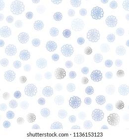 Light Pink, Blue vector seamless natural abstract design. Brand-new colored illustration in blurry style with flowers. The best blurred design for your business.
