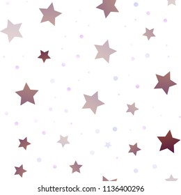 Light Pink, Blue vector seamless layout with bright stars. Modern geometrical abstract illustration with stars. The pattern can be used for wrapping gifts.