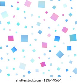 Light Pink, Blue vector seamless layout with lines, rectangles. Beautiful illustration with rectangles and squares. Pattern can be used for websites.