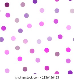 Light Pink, Blue vector seamless background with bubbles. Beautiful colored illustration with blurred circles in nature style. New design for ad, poster, banner of your website.