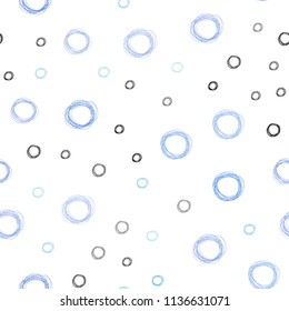 Light Pink, Blue vector seamless backdrop with dots. Abstract illustration with colored bubbles in nature style. New design for ad, poster, banner of your website.