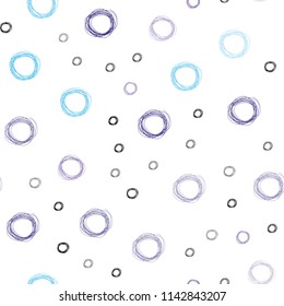 Light Pink, Blue vector seamless pattern with spheres. Beautiful colored illustration with blurred circles in nature style. Completely new template for your brand book.