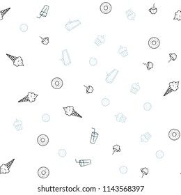 Light Pink, Blue vector seamless pattern with fresh ingredients. Decorative shining illustration with food on abstract template. Pattern for ads of breakfast, lunch, dinner.