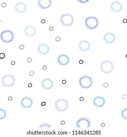 Light Pink, Blue vector seamless backdrop with dots. Beautiful colored illustration with blurred circles in nature style. Pattern can be used for beautiful websites.