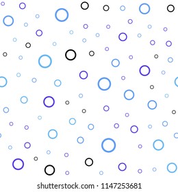 Light Pink, Blue vector seamless background with bubbles. Blurred decorative design in abstract style with bubbles. Beautiful design for your business advert.