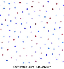 Light Pink, Blue vector seamless template with circles. Blurred bubbles on abstract background with colorful gradient. The pattern can be used for beautiful websites.