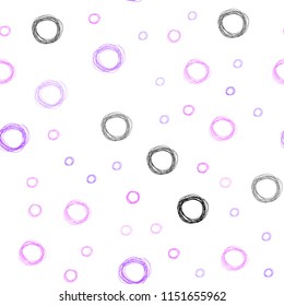 Light Pink, Blue vector seamless pattern with spheres. Beautiful colored illustration with blurred circles in nature style. Completely new template for your brand book.