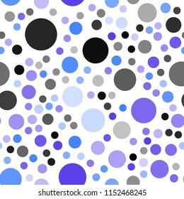 Light Pink, Blue vector seamless texture with disks. Beautiful colored illustration with blurred circles in nature style. Pattern can be used for beautiful websites.