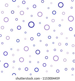 Light Pink, Blue vector seamless texture with disks. Abstract illustration with colored bubbles in nature style. Completely new template for your brand book.