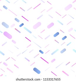 Light Pink, Blue vector seamless template with repeated sticks. Shining colored illustration with narrow lines. Best design for your ad, poster, banner.