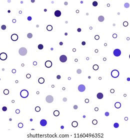 Light Pink, Blue vector seamless backdrop with dots. Beautiful colored illustration with blurred circles in nature style. Design for textile, fabric, wallpapers.