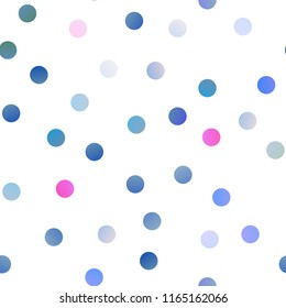 Light Pink, Blue vector seamless background with bubbles. Modern abstract illustration with colorful water drops. The pattern can be used for ads, leaflets of liquid.