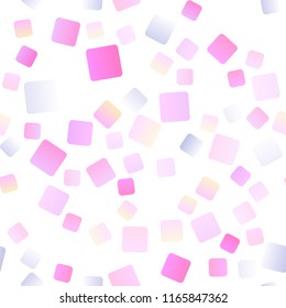 Light Pink, Blue vector seamless cover in polygonal style. Rectangles on abstract background with colorful gradient. Pattern can be used for websites.