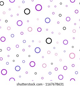 Light Pink, Blue vector seamless cover with spots. Modern abstract illustration with colorful water drops. New design for ad, poster, banner of your website.