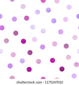 Light Pink, Blue vector seamless texture with disks. Blurred bubbles on abstract background with colorful gradient. The pattern can be used for aqua ad, booklets.