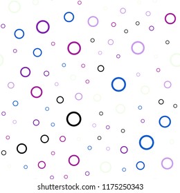 Light Pink, Blue vector seamless pattern with spheres. Modern abstract illustration with colorful water drops. New design for ad, poster, banner of your website.