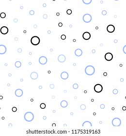 Light Pink, Blue vector seamless pattern with spheres. Illustration with set of shining colorful abstract circles. Completely new template for your brand book.