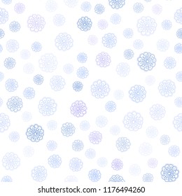 Light Pink, Blue vector seamless natural elegant background. Brand-new colored illustration in blurry style with flowers. Completely new template for your business design.