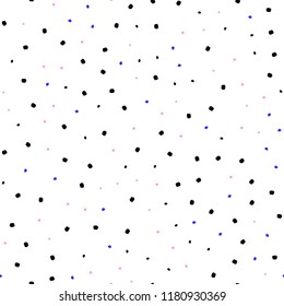 Light Pink, Blue vector seamless pattern with spheres. Blurred bubbles on abstract background with colorful gradient. Pattern for design of window blinds, curtains.