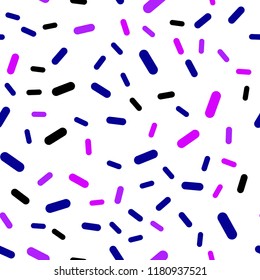 Light Pink, Blue vector seamless pattern with sharp lines. Glitter abstract illustration with colored sticks. Pattern for ads, posters, banners.