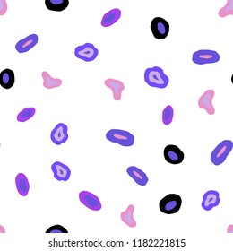 Light Pink, Blue vector seamless background with bubbles. Beautiful colored illustration with blurred circles in nature style. Pattern for design of fabric, wallpapers.