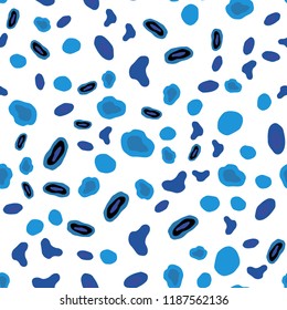 Light Pink, Blue vector seamless pattern with spheres. Blurred bubbles on abstract background with colorful gradient. Design for textile, fabric, wallpapers.