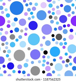 Light Pink, Blue vector seamless pattern with spheres. Modern abstract illustration with colorful water drops. Pattern can be used for beautiful websites.