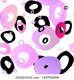 Light Pink, Blue vector seamless backdrop with dots, spots. Colorful illustration with blurred circles in nature style. Design for textile, fabric, wallpapers.