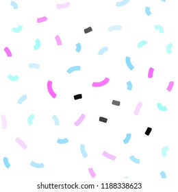 Light Pink, Blue vector seamless background with curved circles. Creative geometric illustration in marble style with gradient. The best blurred design for your business.