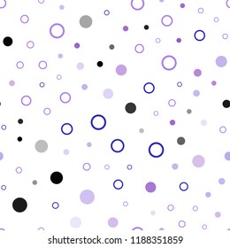 Light Pink, Blue vector seamless template with circles. Beautiful colored illustration with blurred circles in nature style. Pattern for trendy fabric, wallpapers.