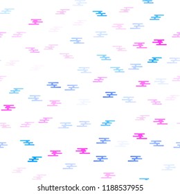 Light Pink, Blue vector seamless cover with long lines. Decorative shining illustration with lines on abstract template. Smart design for your business advert.