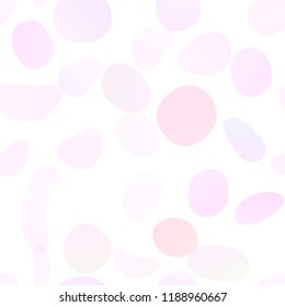 Light Pink, Blue vector seamless background with bubbles. Blurred bubbles on abstract backdrop with colorful gradient. Trendy design for wallpaper, fabric makers.