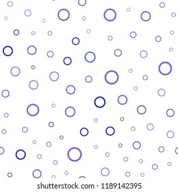 Light Pink, Blue vector seamless backdrop with dots. Modern abstract illustration with colorful water drops. Pattern can be used as texture of wallpapers.