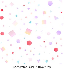 Light Pink, Blue vector seamless cover in polygonal style with circles. Abstract illustration with colorful dots, lines, cubes. Template for business cards, websites.