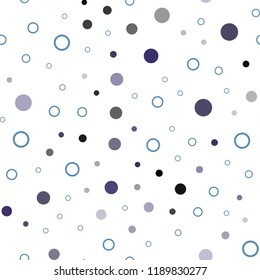 Light Pink, Blue vector seamless layout with circle shapes. Blurred bubbles on abstract background with colorful gradient. Template for business cards, websites.