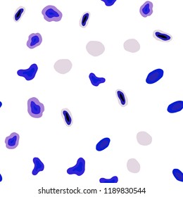 Light Pink, Blue vector seamless backdrop with dots. Blurred bubbles on abstract background with colorful gradient. Pattern for trendy fabric, wallpapers.