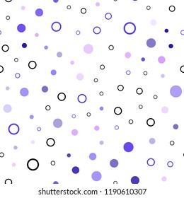 Light Pink, Blue vector seamless pattern with spheres. Abstract illustration with colored bubbles in nature style. Trendy design for wallpaper, fabric makers.
