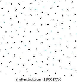 Light Pink, Blue vector seamless texture with disks, lines. Modern abstract colorful illustration with spheres and lines. Pattern for trendy fabric, wallpapers.