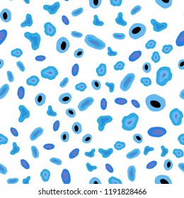 Light Pink, Blue vector seamless background with bubbles. Glitter abstract illustration with blurred drops of rain. Pattern for design of window blinds, curtains.