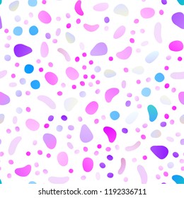 Light Pink, Blue vector seamless background with bubbles. Abstract illustration with colored bubbles in nature style. Pattern for trendy fabric, wallpapers.
