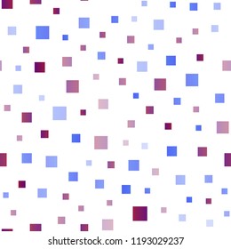 Light Pink, Blue vector seamless backdrop with rectangles, squares. Decorative design in abstract style with rectangles. The template can be used as a background.