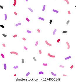 Light Pink, Blue vector seamless template with bubble shapes. Modern gradient abstract illustration with bandy lines. Pattern for your business design.