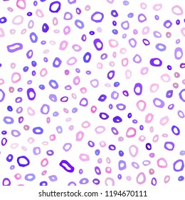 Light Pink, Blue vector seamless background with bubbles. Abstract illustration with colored bubbles in nature style. Trendy design for wallpaper, fabric makers.