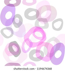 Light Pink, Blue vector seamless backdrop with dots, spots. Blurred decorative design in abstract style with bubbles. Pattern for design of window blinds, curtains.