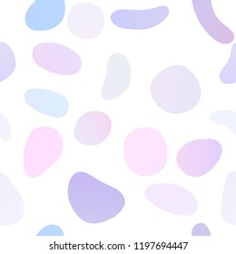 Light Pink, Blue vector seamless layout with circle spots. Blurred bubbles on abstract backdrop with colorful gradient. Template for business cards, websites.